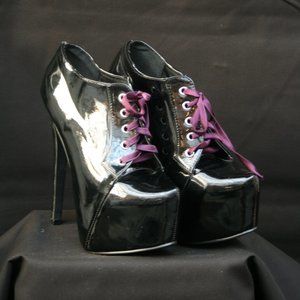 N.Y.L.A. Black Patent Lace-Up